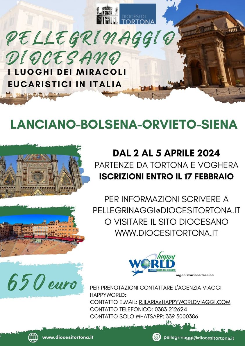 I LUOGHI DEI MIRACOLI EUCARISTICI IN ITALIA - Pellegrinaggio diocesano