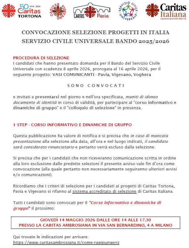 SERVIZIO CIVILE UNIVERSALE